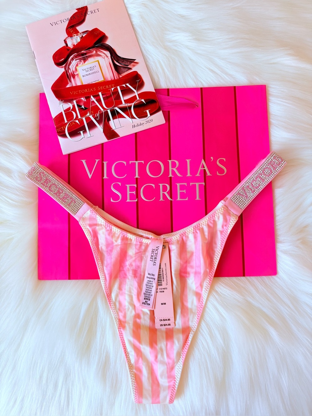 🩷🩷Victoria’s Secret logo shine strap panty (M)🩷🩷